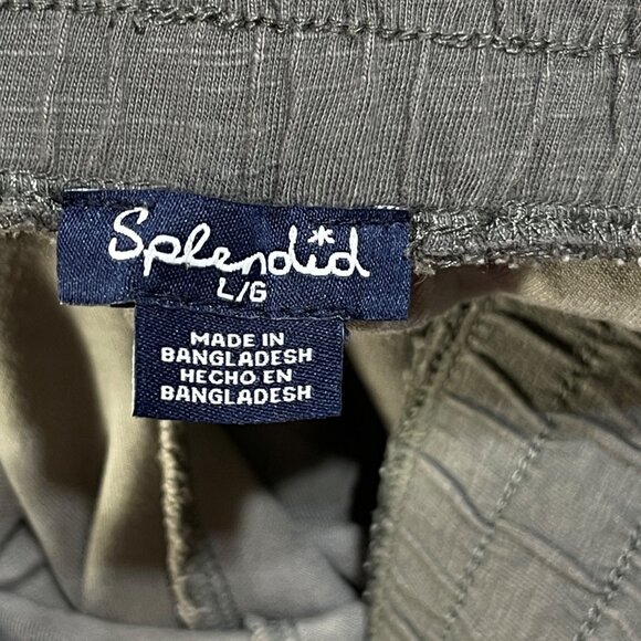 Splendid Women's Camo Jogger Pants Pull-on Green Size L Large - Picture 4 of 6